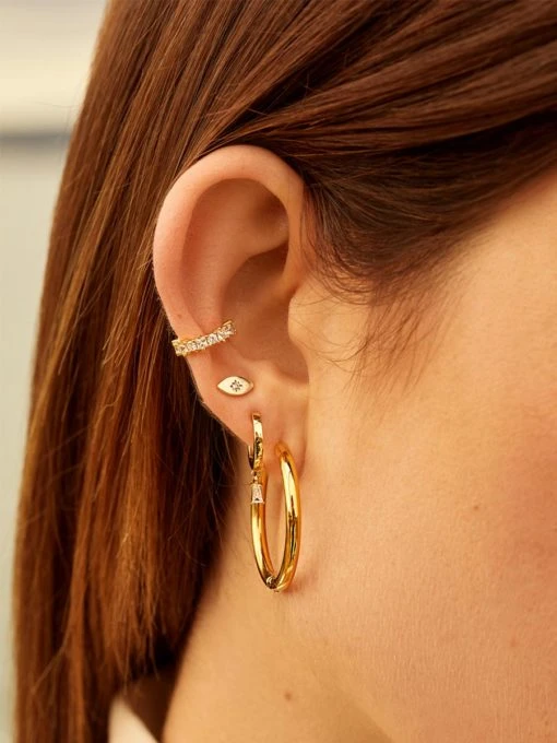 GLOSSY HOOPS OHRRINGE GOLD 4 GLOSSY HOOPS OHRRINGE GOLD – Bild 2