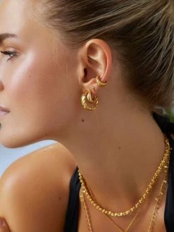 Trio Dot Ohrstecker Gold -Günstiges Kette Geschäft 202107 16 510x680 1