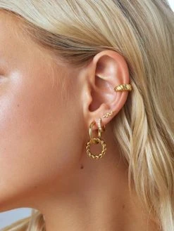 Twirl Hoop Ohrringe Gold -Günstiges Kette Geschäft 202107 3 510x680 2