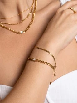 Center Stone ARMBAND Gold -Günstiges Kette Geschäft ABE0505G.4jpg 510x680 1