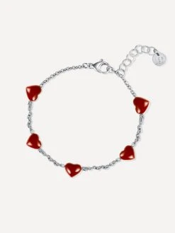 Red Heart ARMBAND Silber