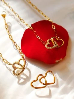 Hearts Together Kette Gold -Günstiges Kette Geschäft ABE0576G.8 510x680 1