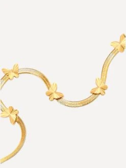 Delicate Butterfly Kette Gold -Günstiges Kette Geschäft ABE0584G.2 510x680 1
