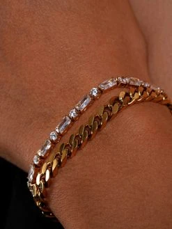 Square N Round ARMBAND Silber -Günstiges Kette Geschäft ABE559G.2 510x680 2