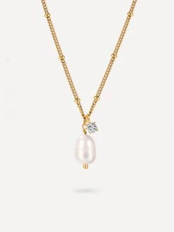 Pearl N Spark Kette Gold
