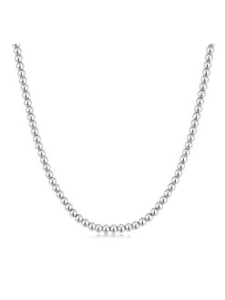 Bead Ball Kette Silber