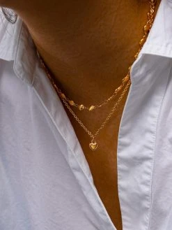 Bold Heart Kette Gold -Günstiges Kette Geschäft KE1787.3jpg 510x680 1