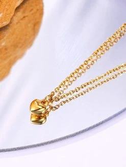 Bold Heart Kette Gold -Günstiges Kette Geschäft KE1789.1 510x680 1