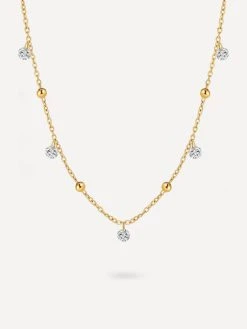 Sparkling Interval Kette Gold
