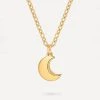 Crescent Moon Kette Gold -Günstiges Kette Geschäft KE1903G.1 510x680 1