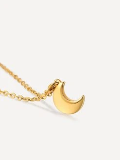 Crescent Moon Kette Gold -Günstiges Kette Geschäft KE1903G.2 510x680 1