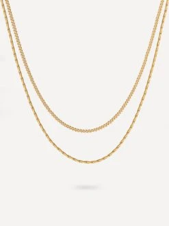 Flat N Round Kette Gold