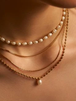 Flat N Round Kette Gold -Günstiges Kette Geschäft KE1904G.3 510x680 1