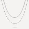 Sleek N Smooth Kette Silber -Günstiges Kette Geschäft KE1925S.2 510x680 1