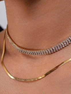 Triple Shining Kette Gold -Günstiges Kette Geschäft KE1955G.2 510x680 2