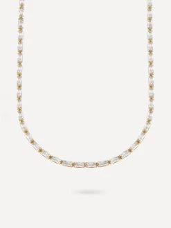 Rectangle Shining Kette Gold