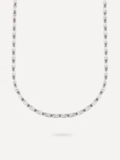Rectangle Shining Kette Silber