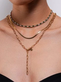 Green Circle Kette Gold -Günstiges Kette Geschäft KE1958G.2 510x680 2