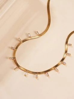 Sleek Spark Kette Gold -Günstiges Kette Geschäft KE1963G.1 510x680 2