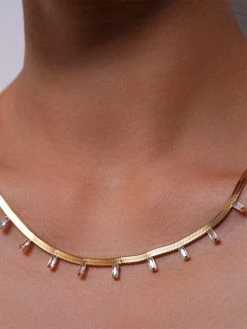 Sleek Spark Kette Gold -Günstiges Kette Geschäft KE1963G.3 510x680 2