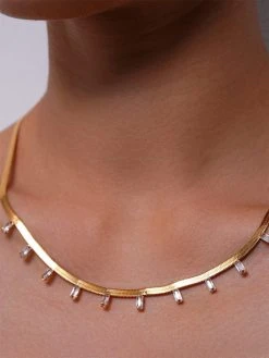 Sleek Spark Kette Silber -Günstiges Kette Geschäft KE1963G.4 510x680 1