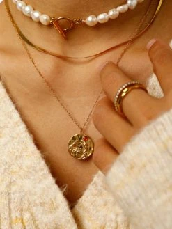 ZODIAC Kette Gold-KREBS -Günstiges Kette Geschäft KE1980G.4 510x680 1