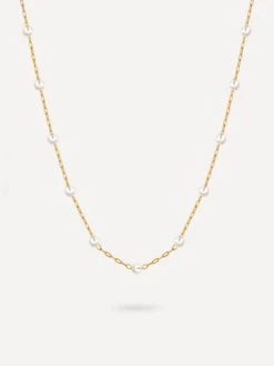 Pearls Surround Kette Gold