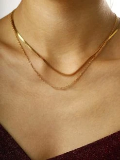 The Basis Kette Gold -Günstiges Kette Geschäft KE1998G.3 510x680 1