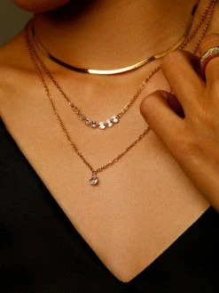 Blissful Memory Kette Gold -Günstiges Kette Geschäft KE2002G.3 510x680 1