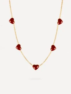 Red Heart Kette Gold
