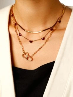 Red Heart Kette Gold -Günstiges Kette Geschäft KE2006G.3 510x680 1