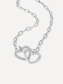 Hearts Together Kette Silber -Günstiges Kette Geschäft KE2007S.2 510x680 1
