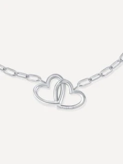Hearts Together Kette Silber -Günstiges Kette Geschäft KE2007S.back 510x680 1