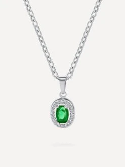 Eternal Emerald Kette Silber