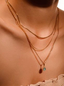 Eternal Teardrop Kette Silber -Günstiges Kette Geschäft KE2010G.3 510x680 2