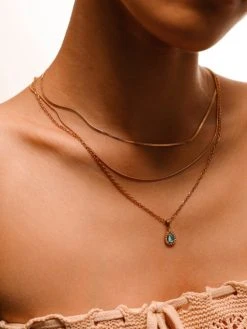 Eternal Teardrop Kette Gold -Günstiges Kette Geschäft KE2010G.4 510x680 1