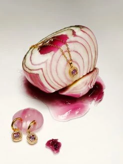 Eternal Purple Square Kette Silber -Günstiges Kette Geschäft KE2012G.4 510x680 1