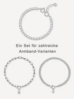 Versatile Shine Set Silber -Günstiges Kette Geschäft KE2017S.12 510x680 1