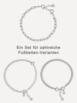 Versatile Shine Set Silber -Günstiges Kette Geschäft KE2017S.13 510x680 1