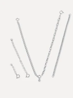 Versatile Shine Set Silber -Günstiges Kette Geschäft KE2017S.2 510x680 1