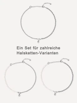 Versatile Pearl Set Silber -Günstiges Kette Geschäft KE2018S.14 510x680 1