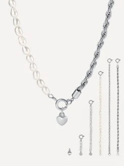 Versatile Pearl Set Silber