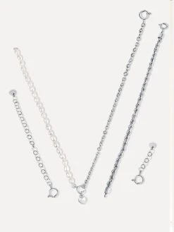 Versatile Pearl Set Silber -Günstiges Kette Geschäft KE2018S.2 1 510x680 1