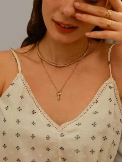 Bright Glitter Kette Gold -Günstiges Kette Geschäft KE2026G.3 510x680 2