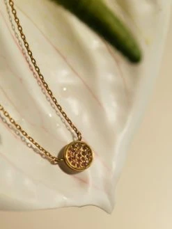 Purple Baby’s Breath Kette Gold -Günstiges Kette Geschäft KE2029 510x680 1