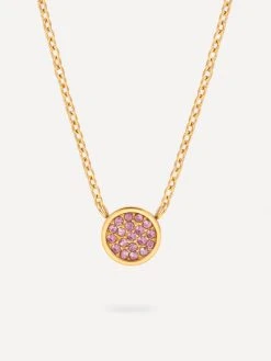 Purple Baby’s Breath Kette Gold