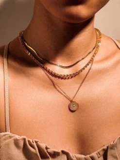 Peacock Wafer Kette Silber -Günstiges Kette Geschäft KE2030G.4 510x680 1