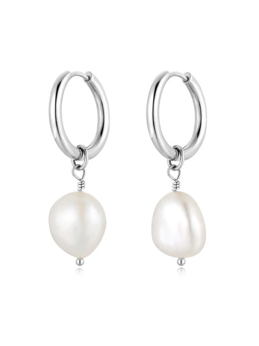 Modern Pearl OHRRINGE Silber 3 Modern Pearl OHRRINGE Silber