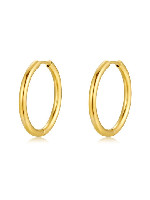 GLOSSY HOOPS OHRRINGE GOLD 5 GLOSSY HOOPS OHRRINGE GOLD – Bild 3