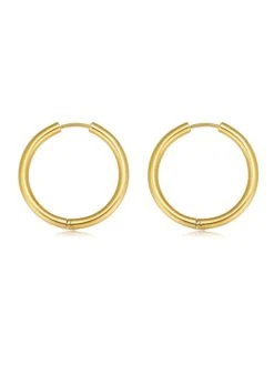 GLOSSY HOOPS OHRRINGE GOLD